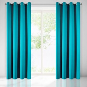 Krásne zatemňovacie závesy do izby v tyrkysovej farbe 135 x 250 cm