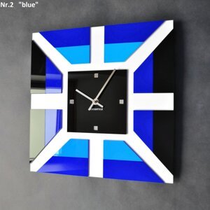 Nástěnné hodiny v moderním designu Modrá