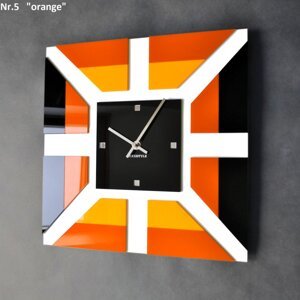 Nástěnné hodiny v moderním designu Oranžová