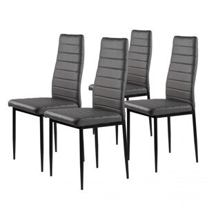 Sada 4 elegantních židlí v šedé barvě s nadčasovým designem
