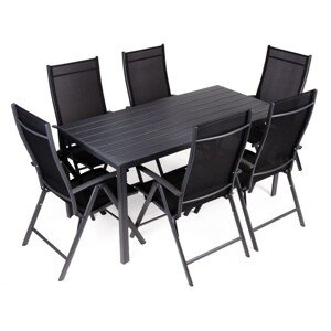 Set zahradního nábytku, stůl + 6 polohovatelné židle