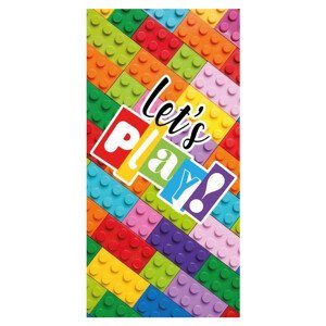 Plážová osuška s potiskem lego kostek