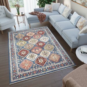 Designový vintage koberec v modré barvě Šířka: 160 cm | Délka: 225 cm