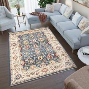 Modrý vintage koberec v orientálním stylu Šířka: 200 cm | Délka: 305 cm