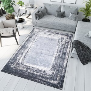 Tmavý trendy koberec s protiskluzovou úpravou Šířka: 120 cm | Délka: 170 cm