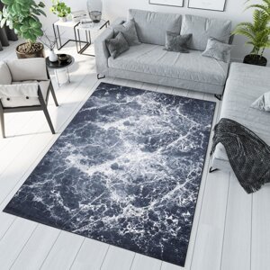 Tmavý módní koberec s abstraktním vzorem Šířka: 80 cm | Délka: 150 cm