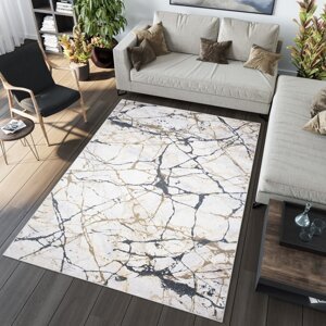 Světlý trendy koberec s mramorovým vzorem Šířka: 120 cm | Délka: 170 cm