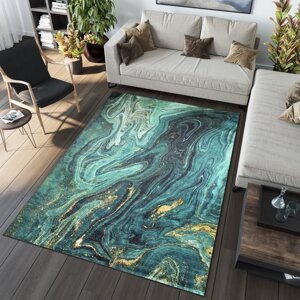 Trendy koberec v zelených a modrých odstínech Šířka: 160 cm | Délka: 230 cm