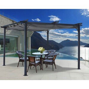 Terasová pergola 3x3m + šedá plachta