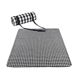 Pikniková deka s černobílým vzorem 200 x 150 cm