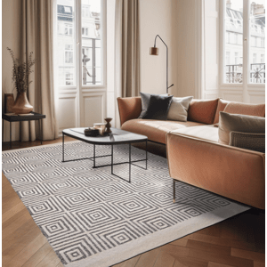 Luxusní vlněný koberec v krémově šedé barvě ALSTER Šířka: 80 cm | Délka: 150 cm