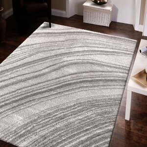 Koberec SERENITY v šedé barvě s abstraktním vzorem Šířka: 80 cm | Délka: 150 cm