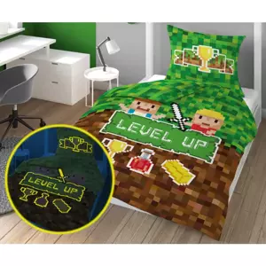 Bavlněné povlečení svítící ve tmě - MINECRAFT 2 části: 1 ks 140x200 + 1 ks 70x80