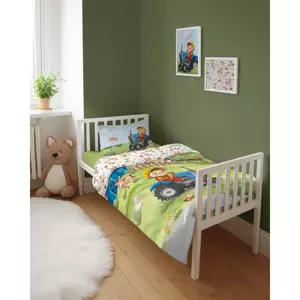 Bambusové prostěradlo do postýlky pro malého farmáře - oboustranné 2 časti: 1ks 100  x 135 cm + 1ks 40 x 60 cm