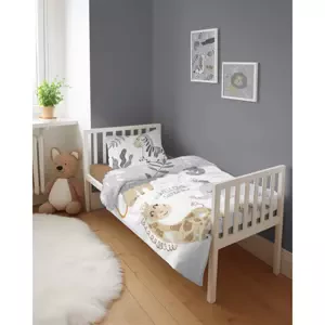 Bambusové ložní povlečení do postýlky se safari motivem – oboustranné 2 časti: 1ks 100  x 135 cm + 1ks 40 x 60 cm
