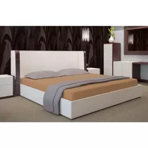 Bavlněné prostěradlo JERSEY s gumou - skořicově hnědé Šírka: 90 cm | Dĺžka: 200 cm