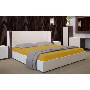Bavlněné prostěradlo JERSEY s gumou - hořčicově žluté Šírka: 90 cm | Dĺžka: 200 cm