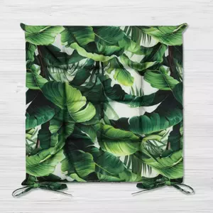 Voděodolná podložka na židli na terasu nebo balkon 40 x 40 cm s listy monstera