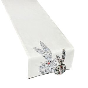 Velikonoční štola se zajíčky - elegantní jarní dekorace na váš stůl Šírka: 37 cm | Dĺžka: 175 cm