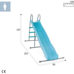 Dětská zahradní skluzavka modrá Dĺžka: 244 cm