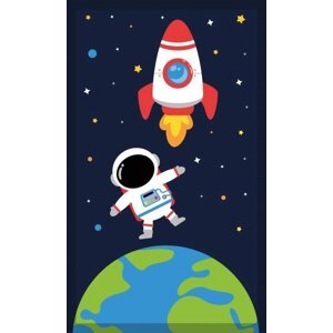 Dětský bavlněný ručník s vesmírným motivem - pro malé astronomy Šířka: 30 cm | Délka: 50 cm