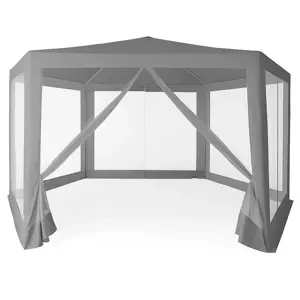 Zahradní altán s moskytiérou 2 x 2 m Šedá