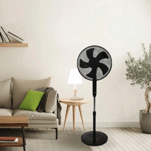 Stojanový ventilátor 45 W s dálkovým ovládáním - černý