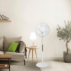 Stojanový ventilátor 45 W s dálkovým ovládáním - bílý