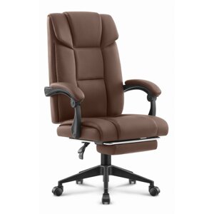 Kancelářská židle HC-1029 BROWN s opěrkou nohou