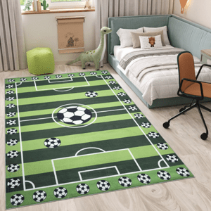 Dětský koberec FLANNEL - fotbalové hřiště Šířka: 120 cm | Délka: 170 cm