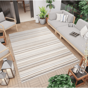 Koberec na terasu nebo balkon AVENTURA ED23C v krémových barvách Šířka: 80 cm | Délka: 150 cm