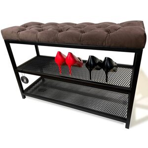 Botník s čalouněným sedákem 80 cm - více barev hnědá
