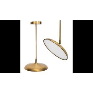 Moderní LED lampa s nastavitelnou výškou zlatá