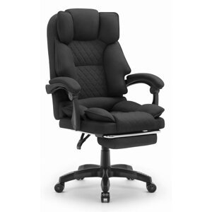 Ergonomická kancelářská židle HC-1031 s opěrkou nohou - černá