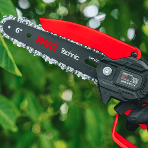 Vodicí lišta RED TECHNIC se 2 řetězy pro akumulátorové řetězové pily 20 cm