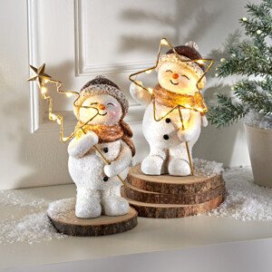 LED sněhulák s jedličkou