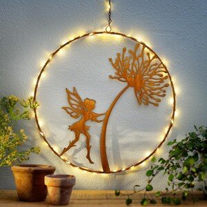LED závěsná dekorace Víla s pampeliškou