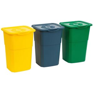 Set 3 odpadkových košů ECO na tříděný odpad 3 x 50 L