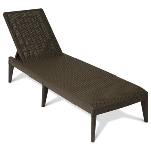 NUMANA plastové zahradní lehátko - hnědá