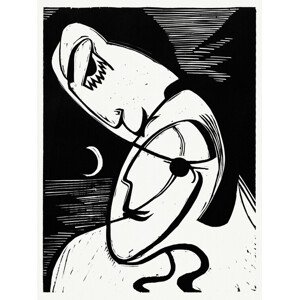Obrazová reprodukce The Kiss, Ernst Ludwig Kirchner, 30 × 40 cm