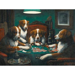 Obrazová reprodukce Poker Game, C. M. Coolidge, 40 × 30 cm