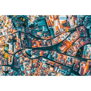 Fotografie Aerial view on the colorful old, Marco Bottigelli, 40 × 26.7 cm