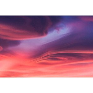 Fotografie Moody lenticular clouds at sunset, Marco Bottigelli, 40 × 26.7 cm
