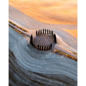 Fotografie Country road and cypresses grove, Tuscany, Italy, Marco Bottigelli, 30 × 40 cm