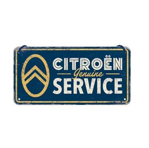 Plechová cedule Citroen - Genuine Service, 10 x 20 cm