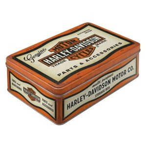 Plechová krabička Plechová krabička Harley-Davidson - Parts & Accessoires, 7 x 16 x 23 cm