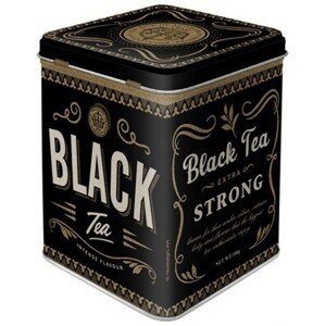 Plechová dóza Plechová dóza Black Tea, 9,5 x 7,5 x 7,5 cm