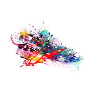 Ilustrace Colourful sneaker illustration, SEAN GLADWELL, 40x30 cm