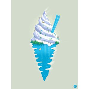 Ilustrace Ski Sundae, Mark Harrison, 30 × 40 cm