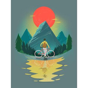 Ilustrace Mountain Range Riding, Mark Harrison, 30 × 40 cm